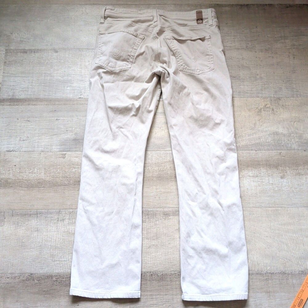 Adriano Goldschmied The Protege Straight Jeans Men's 34x34 Beige - Picture 6 of 8